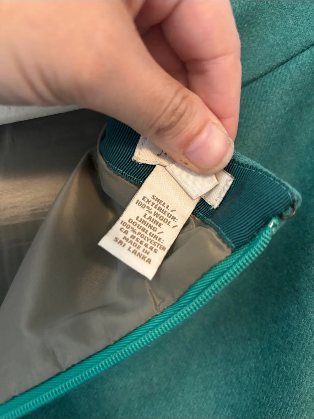 J. Crew 100% Wool Women's Green No. 2 Pencil Skirt Size 8